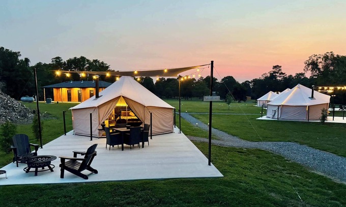 Tahlequah House | Southern Pine- Glamping @ The River Bluff Cabins