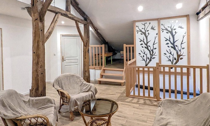 Anchenoncourt-et-Chazel Cottage | Spacious cottage with garden, fireplace, and wheelchair accessible