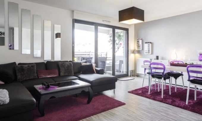 Gennevilliers Condo | Spacious 3 bdrooms Apt-Metro 5mn-Free Pkg