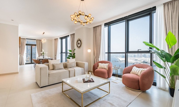 Dubai Apartment | Spacious 3BR with AsstRoom and Stunning Creek Views in The Dubai Creek Residences South Tower 1