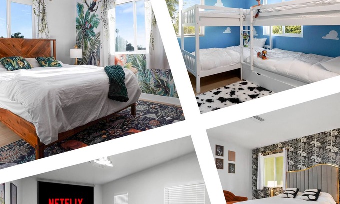 Southwest Anaheim House | Spacious 7-bedroom themed house ~10 min from Disney