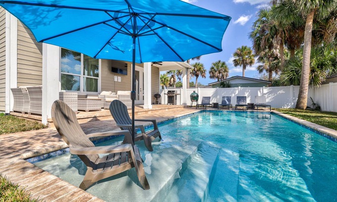Jacksonville Beach House | Spacious Coastal Home with Heated Pool