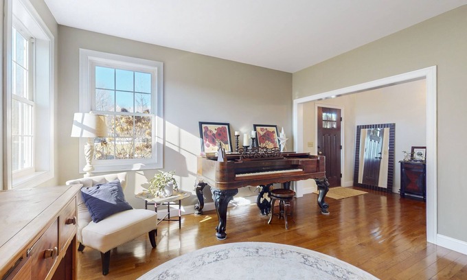 South Burlington House | Spacious home near skiing with game room, pizza oven, alfresco dining, & firepit