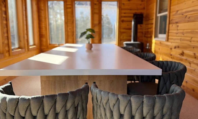 Lake Wissota House | Spacious Lakefront Home with Nostalgic Charm, Wifi, AC and a Boat Dock