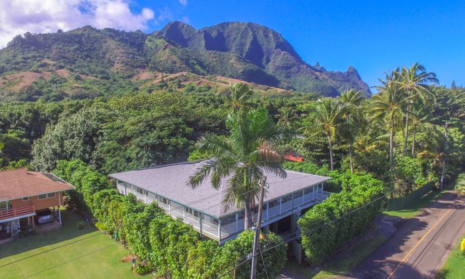 Wainiha House | Spacious, mountain view home, across from beach path! Ka Wai Aloha TVNC-5137