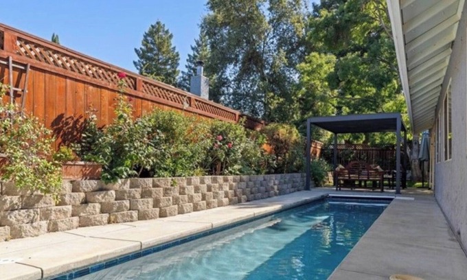 Chico House | Spacious Tropical Oasis with Pool & Hot Tub