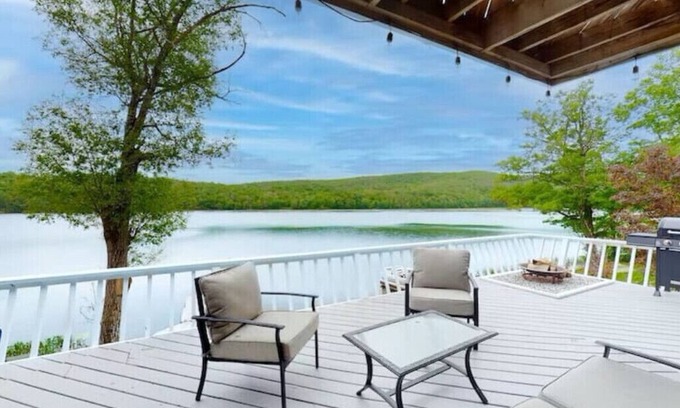 Hubbardton House | Spacious Vermont Lake Retreat- Private Dock/Game Room/NEW Golf Sim/Theater
