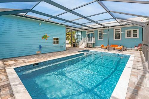 Vilano Beach House | Sparkling Blue Pool Home! Walk to Beach, Publix