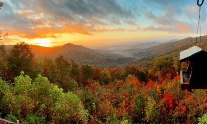 Purlear Cabin | Spectacular Mtn Views-Artfully Decorated. Inviting, Warm & Rustic.