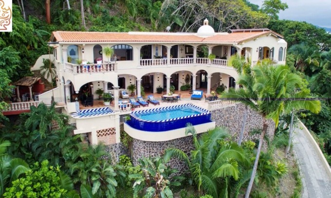 Conchas Chinas Villa | Spectacular Oceanview Hacienda close to town with all the staff included