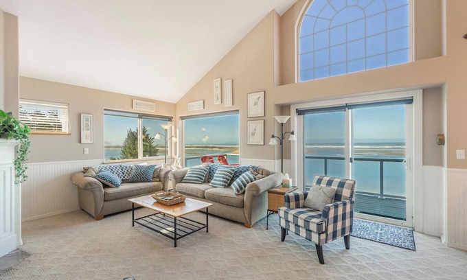 Netarts House | Spectacular views of the Pacific Ocean and Bay - 3 Bedroom house sleeps 8.