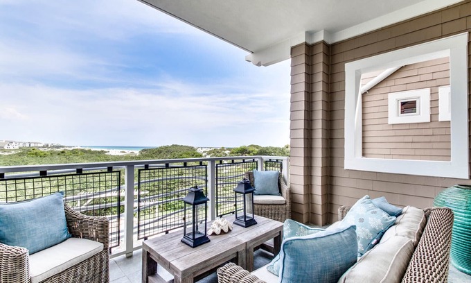 WaterSound Beach Condo | Spend Fall by the Gulf! Gulf Front Condo with Gulf/Dune Views!