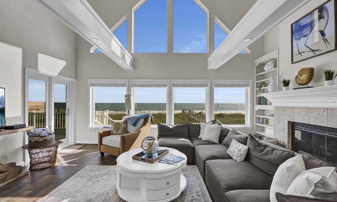 Vilano Beach House | St Augustine Beachfront Home with Game Room, Kayaks, Toys, and Stunning Sunrises