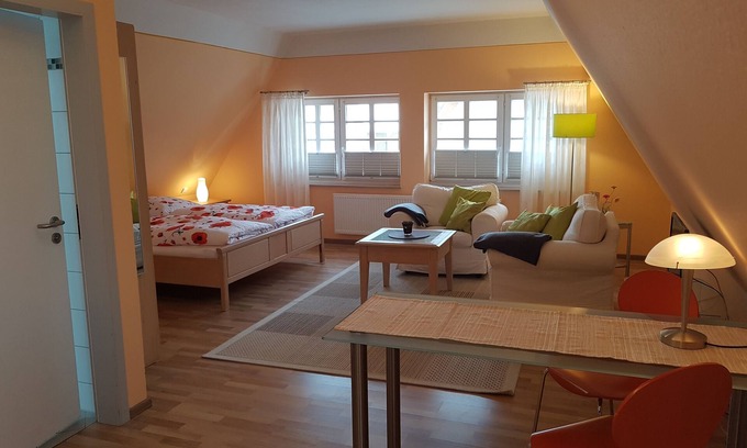 Bad Salzuflen Apartment | Stadtblick - Half-timbered house in the middle of the old town of Bad Salzuflen