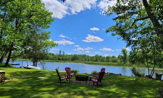 Campbellford Cottage | Start each morning on the porch with warm sunshine and beautiful waterfront view