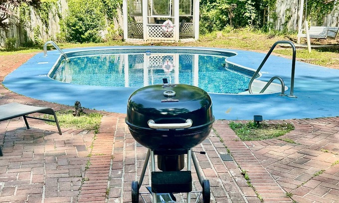 Stone Mountain House | Stay in Style: Beautifully Designed Home with Outside Space/Seating, Charcoal Grill