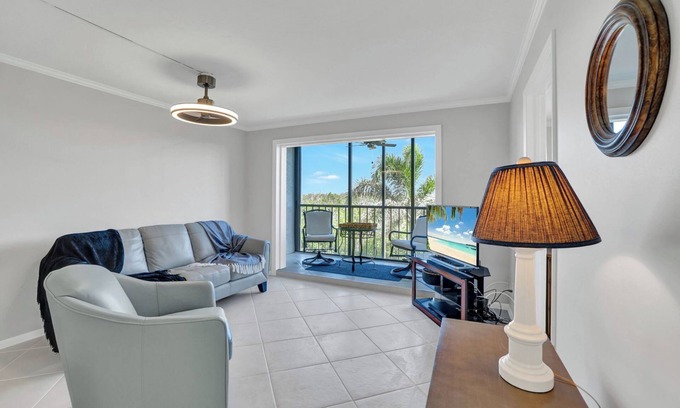 Bonita Shores Condo | Steps to Bonita Beach | Peaceful Canal-Front Condo w/Water Views