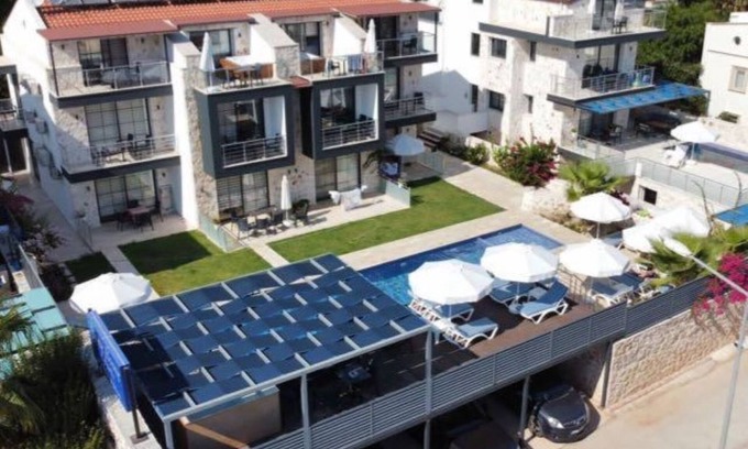Kalkan Apartment | Stone House Aparts Kalkan Center 1+1 with pool terrace No. 1