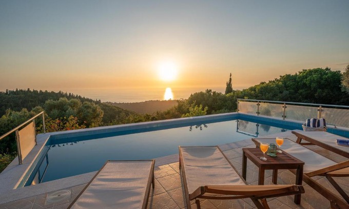 Erisos Villa | Stone Villa Eriphyle ,private witn sunset view