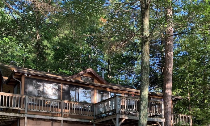 Minocqua House | Stony Point Lake House On Lake Shishebogoma