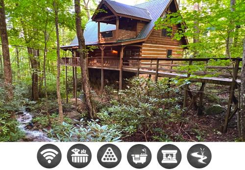 Gatlinburg - Pigeon Forge House | Streamsong Secluded Creek View Cabin