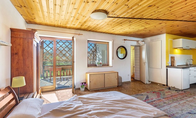 Seeon-Seebruck Apartment | Studio Apartment 'Fuchsbau Am Chiemsee' with Private Terrace and Wi-Fi