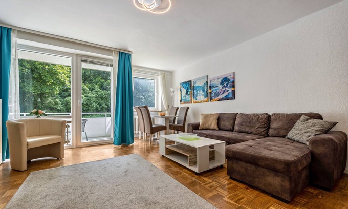 Bad Harzburg Apartment | Studio apartment 'Harzburg Stube' with balcony