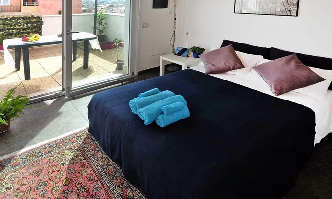 Province of Cagliari Apartment | Studio Apartment "Lorenzo" with Sea View, Terrace & Wi-Fi