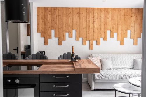 Saint-Gervais-les-Bains Apartment | Studio cabine Au Loup Blanc avec vue Mont Blanc