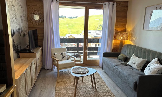 Les Saisies Apartment | Studio Cabin hyper center pied des pistes Les Saisies