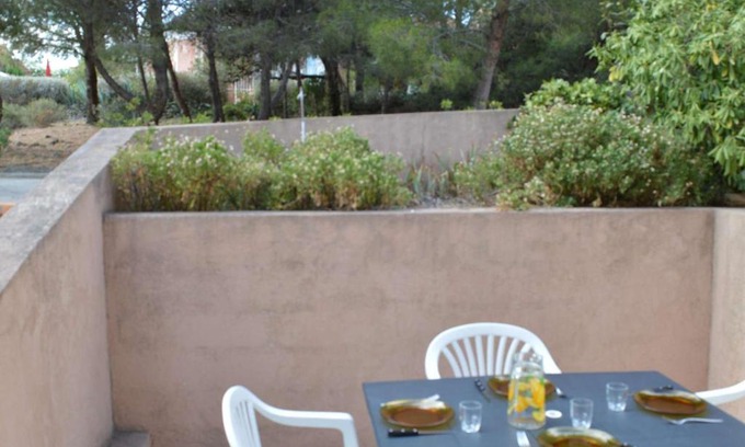 Foulquines House | Studio Cabine avec Terrasse, Piscine et Parking Privé, 4 Couchages à Narbonne Plage - FR-1-229B-62