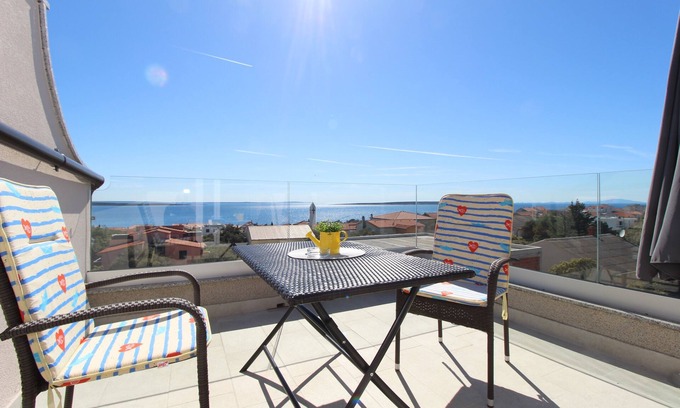 Mandre Apartment | Studio flat with terrace and sea view Mandre, Pag (AS-6309-a)