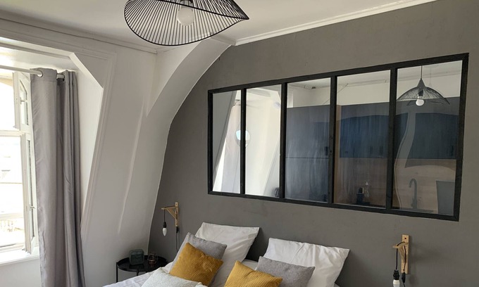 Lamballe Apartment | Studio with separate bedroom. In the center of lamballe, courtyard side, quiet.