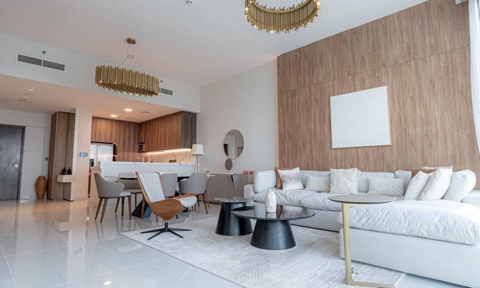 Dubai Media City Apartment | Stunning 3-Bedroom Suite with Sea View at Avani + Palm Dubai Hotel & Suites