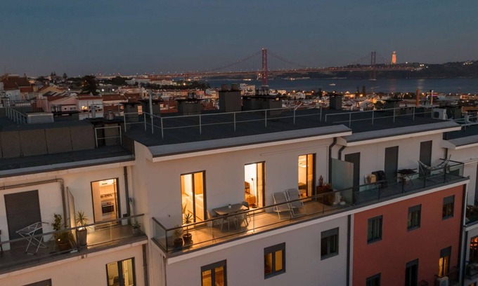 Linda-a-Velha Apartment | Stunning balcony with views of Tagus River, ocean and historic sites of Belém✨