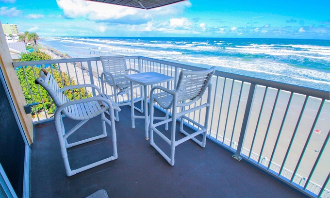 Point East Condo | Stunning Oceanfront Views from 3rd Floor Corner Unit on No-Drive Beach