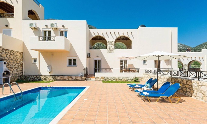 Vlichada Villa | Stunning private villa with WIFI, A/C, private pool, TV, terrace, panoramic view and parking