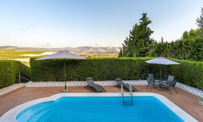 Baena House | Stunning private villa for 6 guests with WIFI, private pool, A/C, TV and terrace