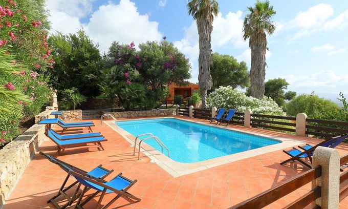 Badesi Villa | Stunning private villa for 12 people with WIFI, A/C, private pool, TV, patio and pets allowed