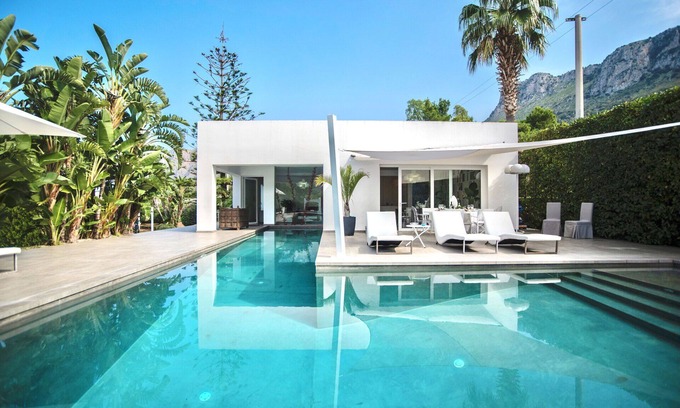 Terrasini Villa | Stunning private villa for 4 guests with A/C, WIFI, private pool and TV