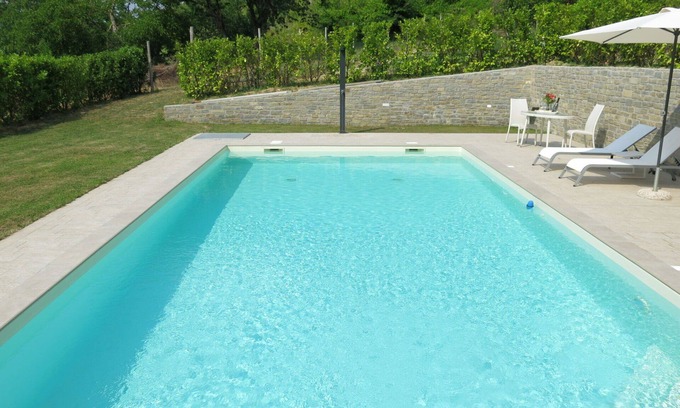 Vesime House | Stunning private villa for 8 guests with WIFI, private pool, TV, patio and pets allowed