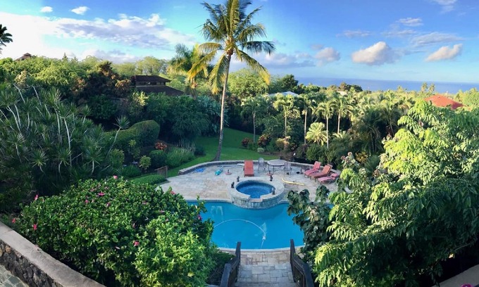 Wailea House | Stunning views! Exclusive pool, spa and big private yard.