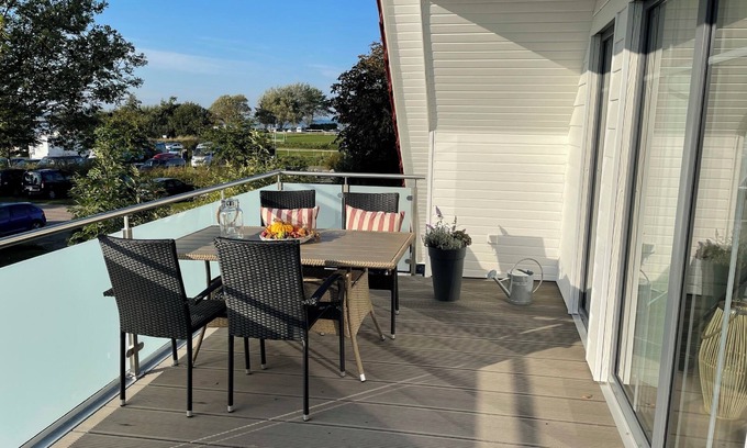 Gelting Apartment | Stuuv dree - 1st floor, sauna, wood-burning stove, balcony, garden furniture, barbecue, electric charging station