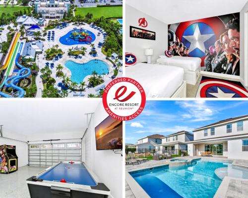 West Kissimmee House | Stylish Home With Private Pool, Themed And Game Room With Waterpark & Resort Access Near Disney At Encore Resorts Reunion - 300Bu