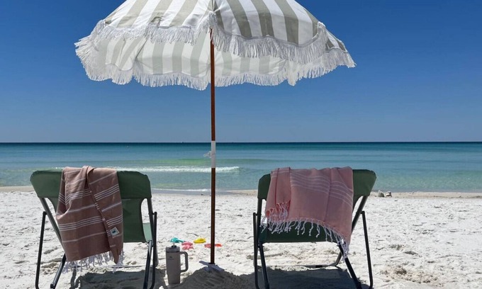 Indian Bayou Apartment | Stylish Three Bedroom Condo Close to Beach