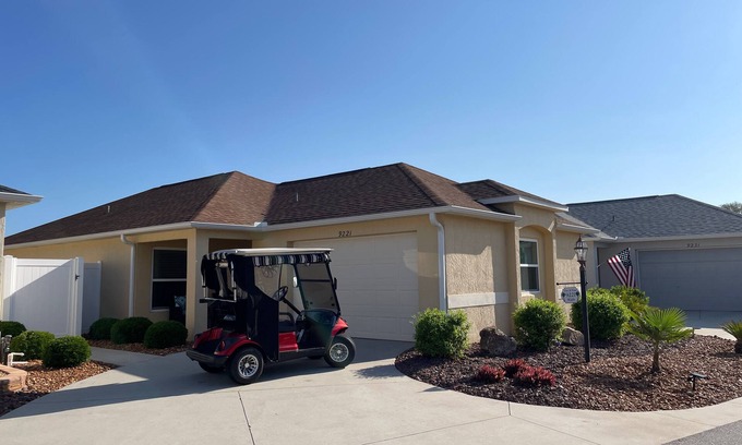 Summerfield House | Stylish villa with golf cart, BBQ, near pool & shops in tranquil setting!