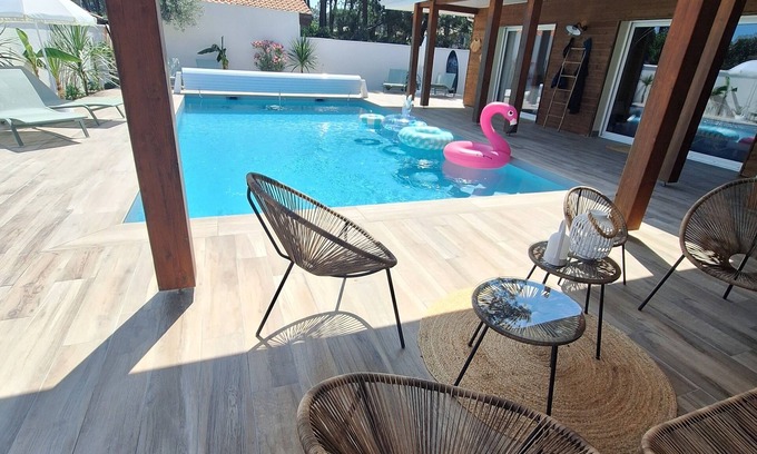 Mimizan Villa | Sublime Villa Landaise, Avec Piscine, Ideale en Famille, à 2 pas de la mer