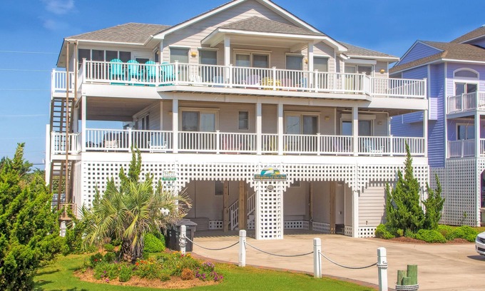 Avon House | SUMMER SAVINGS-Semi-Oceanfront w/Private Pool, Hot Tub, Game Room, + Cargo Lift