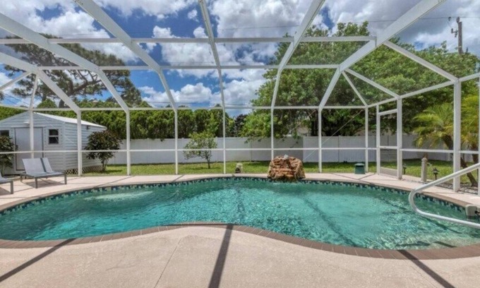 Englewood East House | Sun-Kissed Serenity: Your Private Pool Oasis 6 Miles from Englewood Beach