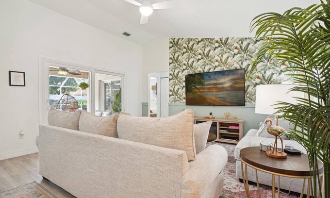 Palm Coast House | Sunny Las Palmas: Heated Pool & Beach Retreat, A Family-Friendly Haven
